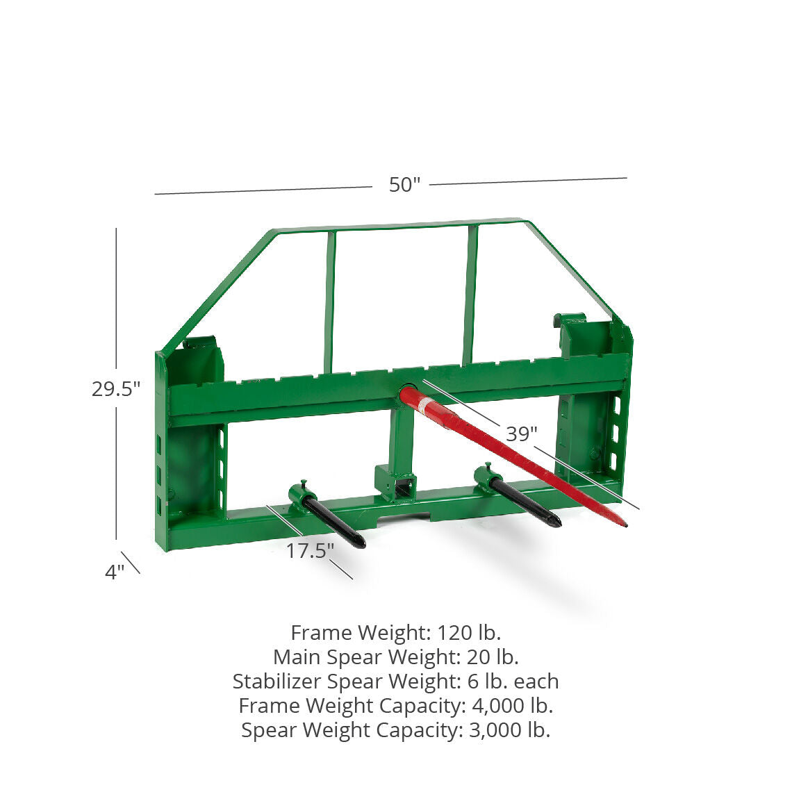 Standard Series Hay Frame Attachment, Fits John Deere Tractors