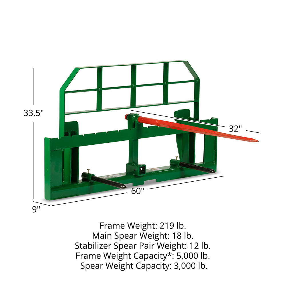 Pro Series Hook and Pin Extra Wide Hay Frame Attachment