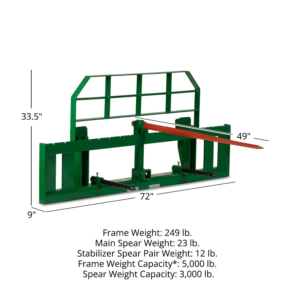 Pro Series Hook and Pin Extra Wide Hay Frame Attachment