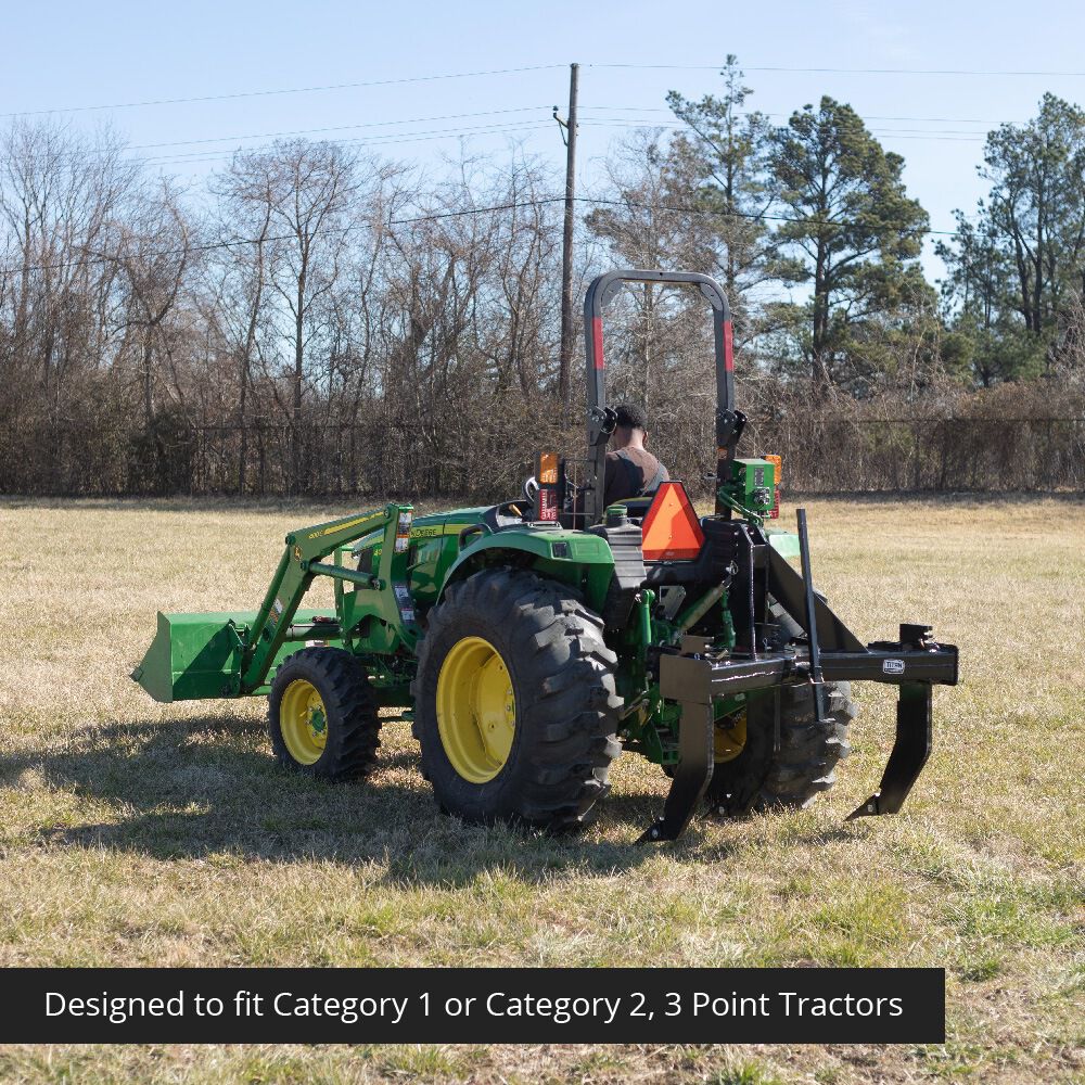 3 Point 3 Shank Subsoiler Fits Category 1 and 2 Tractors