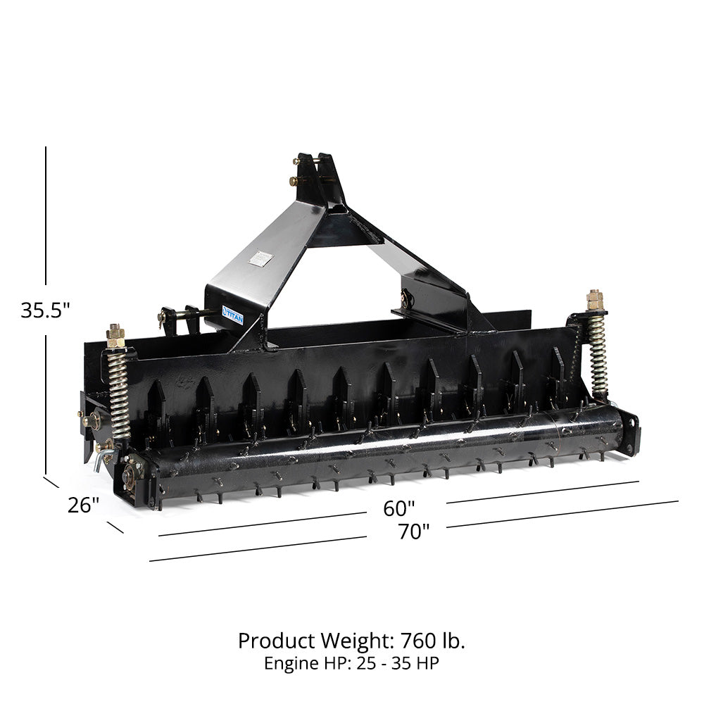 3 Point Soil Pulverizer Fits Category 1 and 2 Tractors