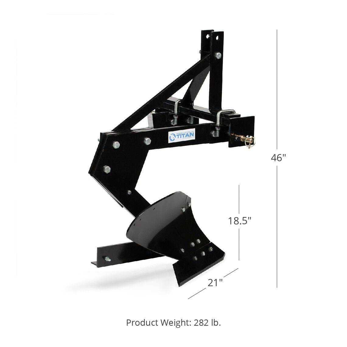 3 Point Single Bottom Turn Plow Fits Category 1