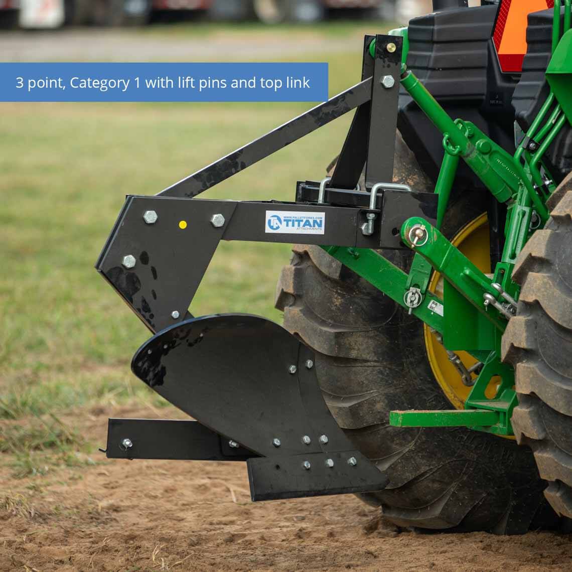 3 Point Single Bottom Turn Plow Fits Category 1