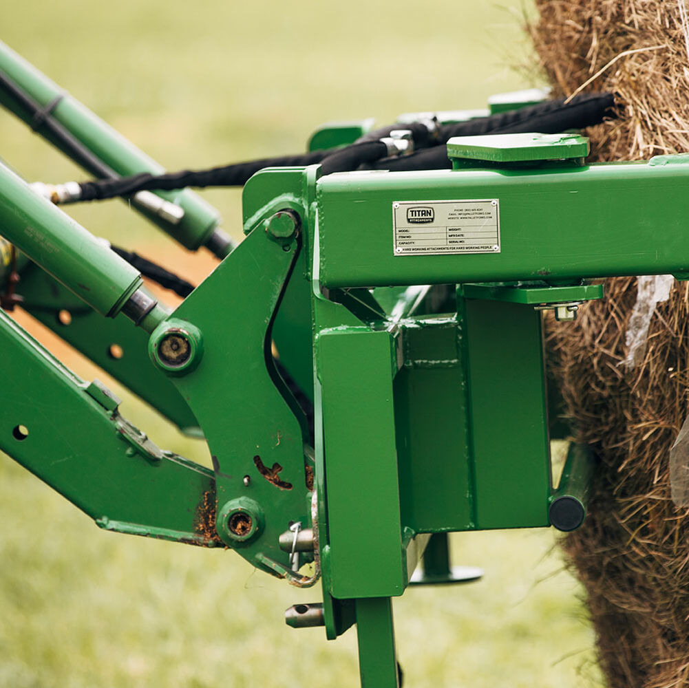 Round Hay Bale Gripper Fits John Deere Tractors