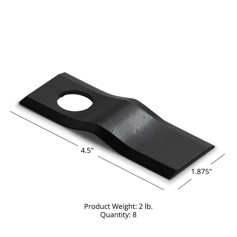 8 Pack 3 Point 53" Drum Mower Replacement Blades