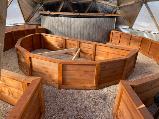 Cedar Raised Garden Beds for 22' Growing Dome