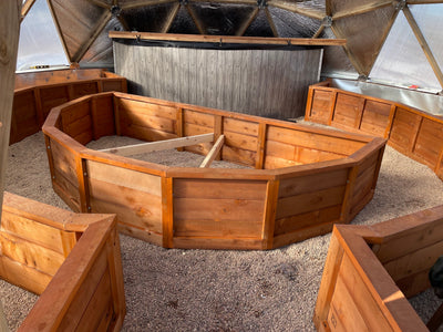 Cedar Raised Garden Beds for 22' Growing Dome