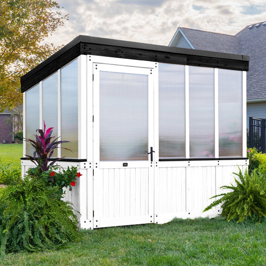 9x6 Willow Greenhouse -    Pre-Stained & Sealed White