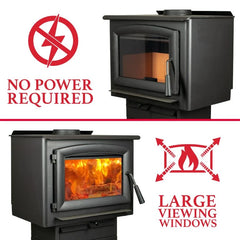 Ashley Hearth 2,500 Sq. Ft. Pedestal Wood Stove AW2520E-P
