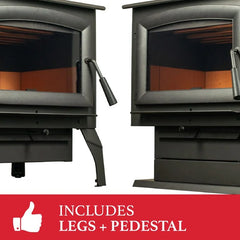 Ashley Hearth 2,500 Sq. Ft. Pedestal Wood Stove AW2520E-P