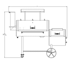 Old Country BBQ Pits Brazos DLX BBQ Smoker ID # 3099713 Model # OC20X60L