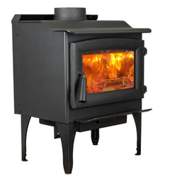 Breckwell CH11 22" Black Finish Freestanding Wood Burning Stove on Legs With Blower