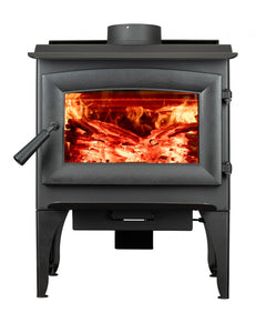 Breckwell CH11 22" Black Finish Freestanding Wood Burning Stove on Legs With Blower