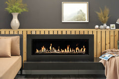 Modern Flames Orion Slim 64" Industrial Modern Wall Mount Mantel in Premium Iron Finish