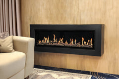 Modern Flames Orion Slim 64" Industrial Modern Wall Mount Mantel in Premium Iron Finish