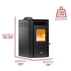 Ashley Hearth Pellet Stove 40 lb. Hopper (1,800 Sq. Ft.) AP5613-W