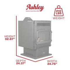 Ashley Hearth Pellet Stove 90 lb. Hopper (2,200 Sq. Ft.) AP5617-P