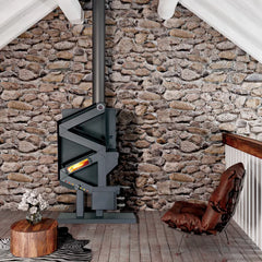 Wiseway 2,000 Sq Ft EPA Certified Gravity Fed Non-Electric Pellet Stove GW1949