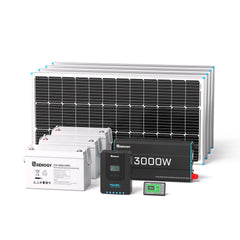 Renogy 400W Complete Kit for Workshop/Shed SKU: RKIT400BD-R40D4-LCFP3-P3-US