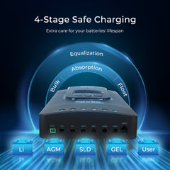 Renogy 400W 12 Volt Complete Solar Kit with Two 100Ah Deep-Cycle AGM / LiFePO4 Batteries SKU: RKIT400DLP2-US Lithium Batteries