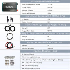 Renogy Energy 400W 12 Volt Complete Solar Kit with Two 100Ah LiFePO4 Batteries SKU: RKIT400DLP2