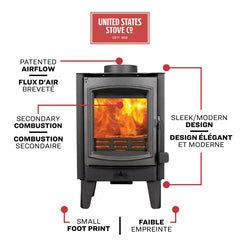 US Stove co 750 Sq. Ft. Tiny Wood Stove TH-100
