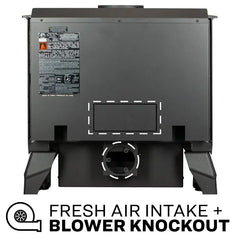 US Stove co 1,200 Sq. Ft. Wood Stove with Legs US1100E-L