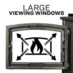 US Stove co 1,200 Sq. Ft. Wood Stove with Legs US1100E-L