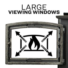 US Stove co 2,000 Sq. Ft. Pedestal Wood Stove US2000-P