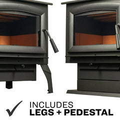 US Stove co 2,000 Sq. Ft. Pedestal Wood Stove US2000-P