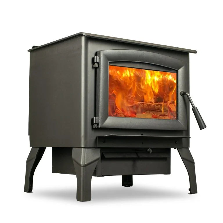 US Stove co 2,500 Sq. Ft. Wood Stove with Cast Iron Legs & Blower US2500E-BL