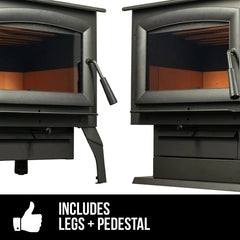 Vogelzang 2,000 Sq. Ft. Pedestal Wood Stove VG2020E-P