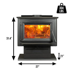 Vogelzang 2,000 Sq. Ft. Pedestal Wood Stove VG2020E-P