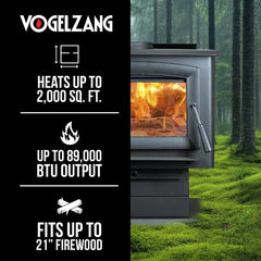 Vogelzang 2,000 Sq. Ft. Pedestal Wood Stove VG2020E-P