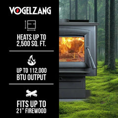 Vogelzang 2,500 Sq. Ft. Pedestal Wood Stove VG2520-P