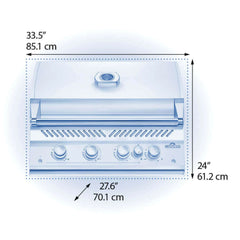 Napoleon Matte Black Built-in 700 Series 32-Inch RB Gas Grill w/ infrared Rear Burner