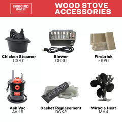 Vogelzang 1,200 Sq. Ft. Wood Stove with 100 CFM Blower VG1120-BL
