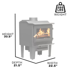 Vogelzang 1,200 Sq. Ft. Wood Stove with 100 CFM Blower VG1120-BL