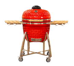 26" COALS by Comfortbilt  Kamado Grill Charcoal Ceramic Grill - Red Diamond Pattern CBKamado26R