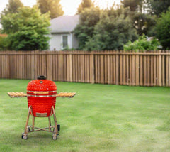 26" COALS by Comfortbilt  Kamado Grill Charcoal Ceramic Grill - Red Diamond Pattern CBKamado26R
