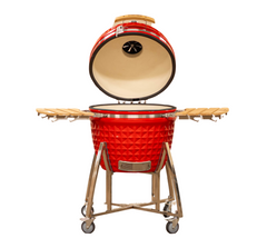 26" COALS by Comfortbilt  Kamado Grill Charcoal Ceramic Grill - Red Diamond Pattern CBKamado26R
